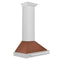 ZLINE 30-Inch Convertible Stainless Steel Range Hood with Copper Shell and Stainless Steel Handle (KB4STX-C-30)