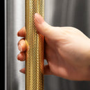 ZLINE Autograph 36-Inch French Door Built-In Refrigerator w/ Gray Interior and Gold Helix Handles (GRBIVZ-30436KG)