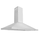 ZLINE 2-Piece Appliance Package - 48-inch Gas Range in Stainless and White Matte Door, and Convertible Vent Range Hood (2KP-SGRWMRH48)