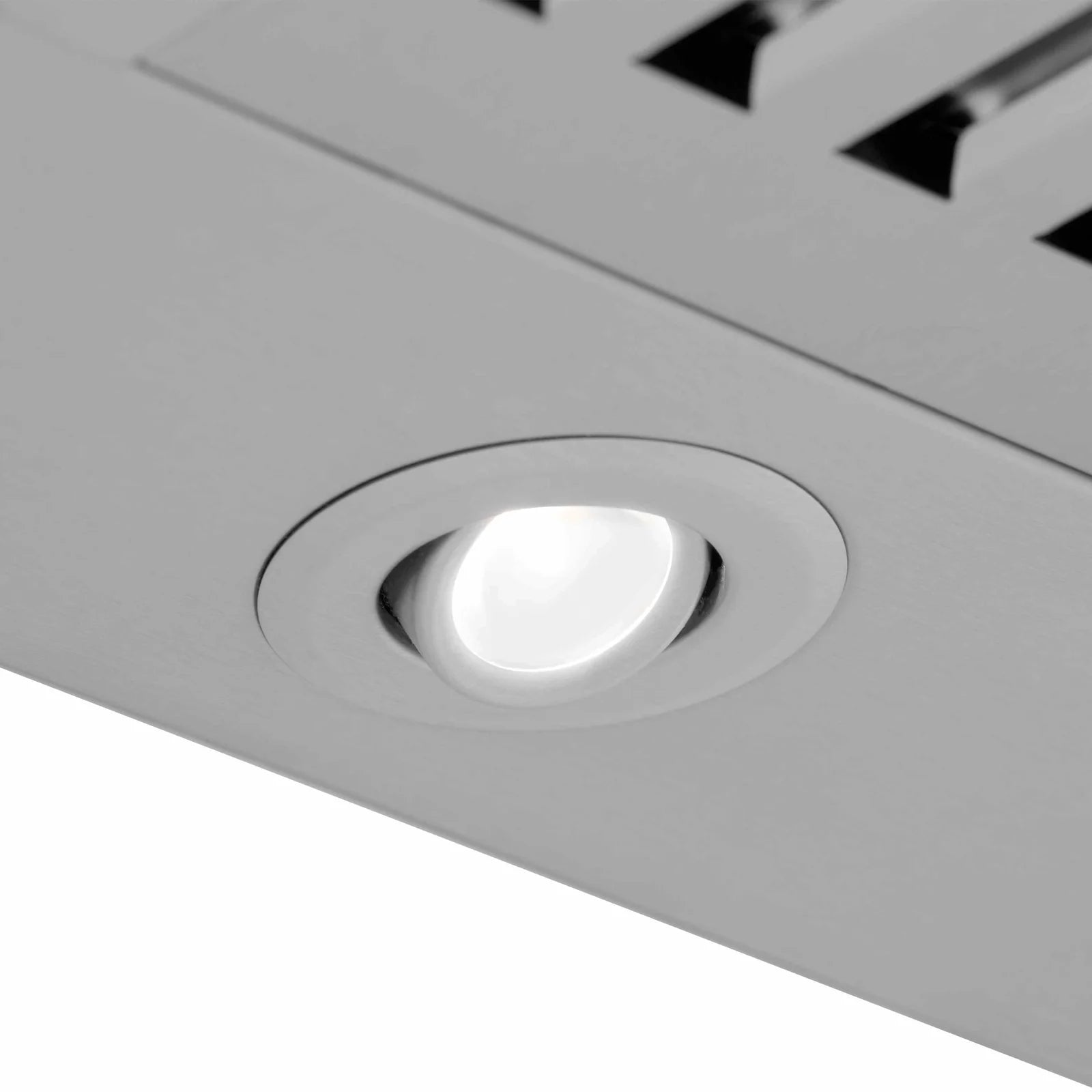 Stainless steel recessed circular vent/control panel
