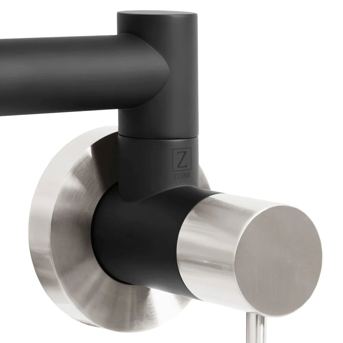 ZLINE Autograph Edition Gemini Pot Filler in Matte Black and Brushed Nickel (GEM-FPF-ZMBBN)