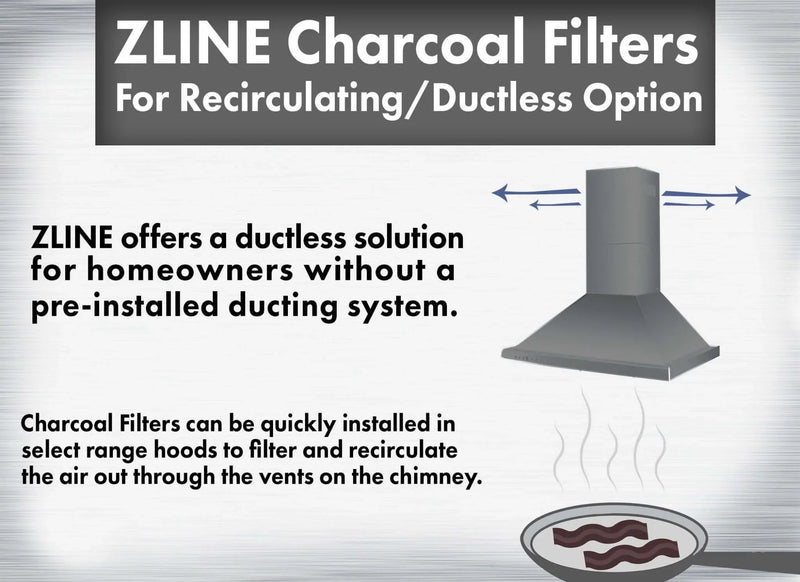 ZLINE Charcoal Filters for Range Hoods with Recirculating Option (CF1)