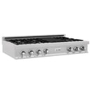 ZLINE 2-Piece Appliance Package - 48-Inch Rangetop and Convertible Range Hood in Satin Stainless Steel (2KP-RTSRH48)