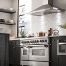 ZLINE 5-Piece Appliance Package - 48-Inch Dual Fuel Range, Hood, Refrigerator with Water Dispenser, Dishwasher, and Microwave Drawer in Stainless Steel
