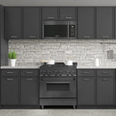 ZLINE 2-Piece Appliance Package - 30-Inch Rangetop and Over-the-Range Microwave with Traditional Handle in Black Stainless Steel (2KP-RTBOTRH30)