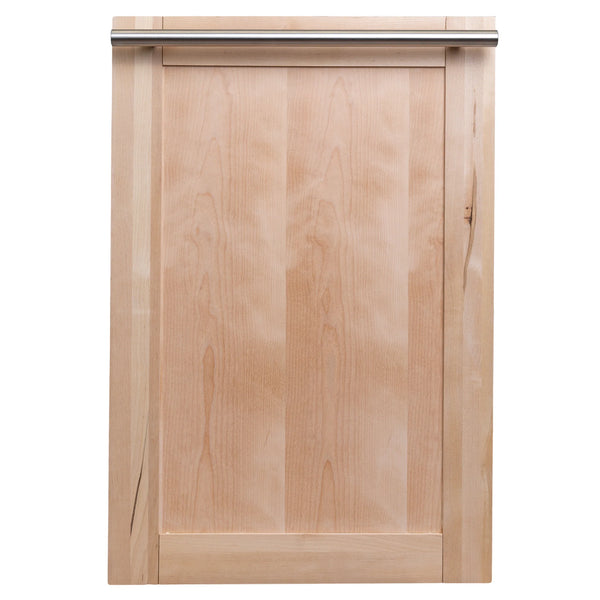 ZLINE 18-Inch Top Control Dishwasher in Unfinished Wood with Modern Style Handle (DW-UF-18)
