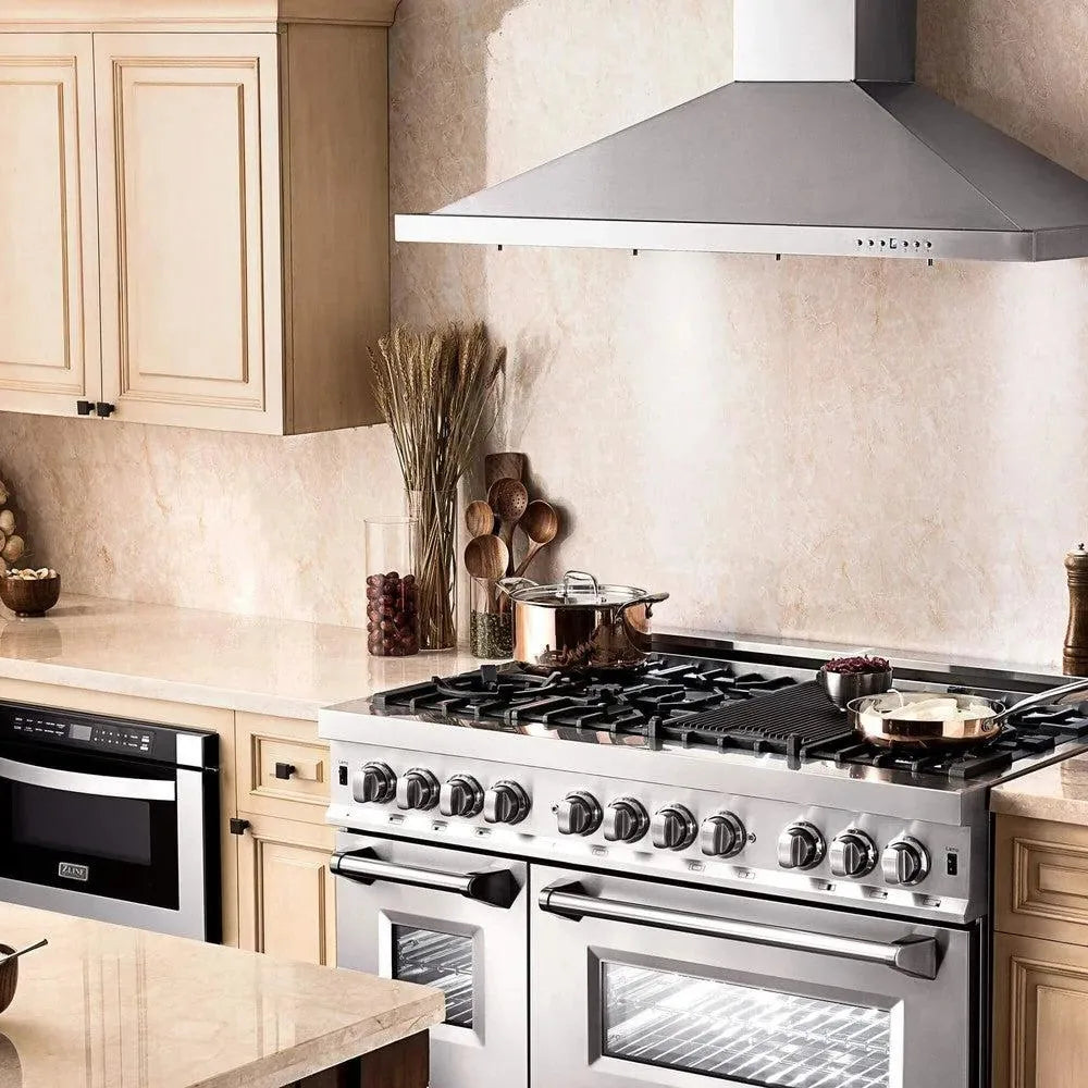 ZLINE 48-Inch Convertible Vent Wall Mount Range Hood in Stainless Steel (KB-48)