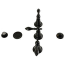 Kingston Brass Victorian Three-Handle Bidet Faucet with Brass Pop-Up, Matte Black (KB320AL)