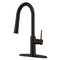 Kingston Brass Gourmetier New York Single-Handle Pull-Down Kitchen Faucet, Oil Rubbed Bronze (LS2725NYL)