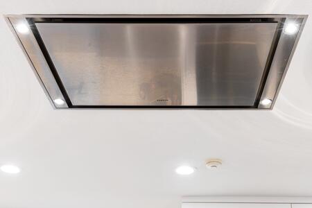 Faber 48-Inch Stratus Isola Ceiling Mounted Convertible Range Hood in Stainless Steel (Blower Sold Separately) (STRTIS48SSNB)