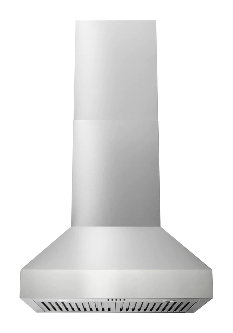 Stainless steel wall mount range hood with chimney vent hood canopy