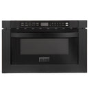 ZLINE 5-Piece Appliance Package - 36-Inch Dual Fuel Range with Brass Burners, Refrigerator with Water Dispenser, Convertible Wall Mount Hood, Microwave Drawer, and 3-Rack Dishwasher in Black Stainless Steel (5KPRW-RABRH36-MWDWV)