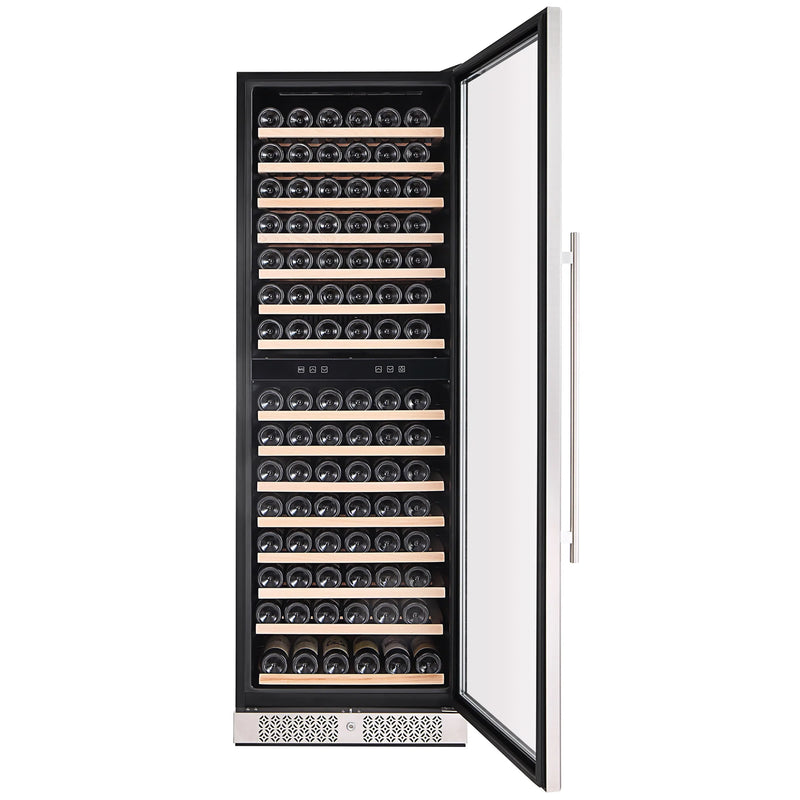 Empava 70-Inch Tall 160 Bottles Freestanding Built-In Dual Zone Wine Cooler (EMPV-WC08D)