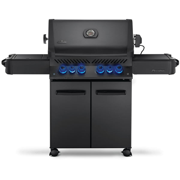 Napoleon 66-Inch Phantom Prestige 500 RSIB Natural Gas Grill with Infrared Side and Rear Burners in Matte Black (P500RSIBNMK-3-PHM)