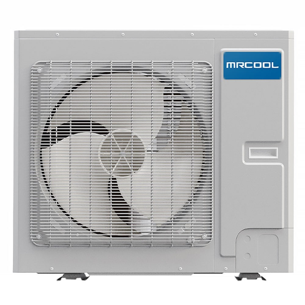 MRCOOL outdoor A/C inverter condenser with front fan grille and right control panel cover