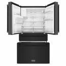 ZLINE 4-Piece Appliance Package - 30-Inch Gas Range, Refrigerator with Water Dispenser, Convertible Wall Mount Hood, and 3-Rack Dishwasher in Black Stainless Steel (4KPRW-SGRBRH30-DWV)