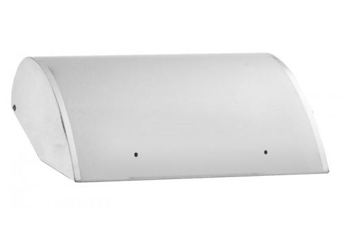 Metal oven lid assembly for electric grill, light gray, rounded rectangular cover