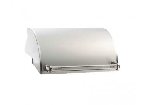 Fire Magic Grills oven hood lid, brushed metal with front control bar