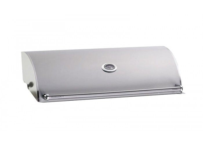 Fire Magic oven hood, brushed stainless steel with round vent