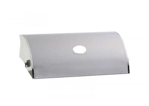 Fire Magic Grills oven hood in silver metal with circular vent opening