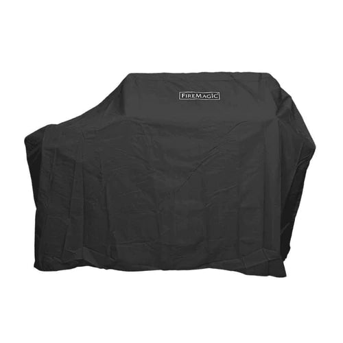 Fire Magic freestanding grill cover, dark gray/black with logo, fitted protective cover