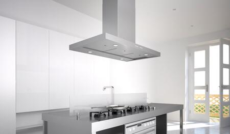 Faber 36-Inch Bella Island Mounted Convertible Range Hood with 600 CFM Pro Motor in Stainless Steel (BELAIS36SS600-B)