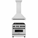 ZLINE Autograph Edition 2-Piece Appliance Package - 36-Inch Dual Fuel Range & Wall Mounted Range Hood in Stainless Steel with Matte Black Trim (2AKP-RARH36-MB)