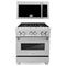 ZLINE 2-Piece Appliance Package - 30-Inch Dual Fuel Range & 30-Inch Over-The-Range Microwave Oven in DuraSnow Stainless Steel (2KP-RASOTRH30)