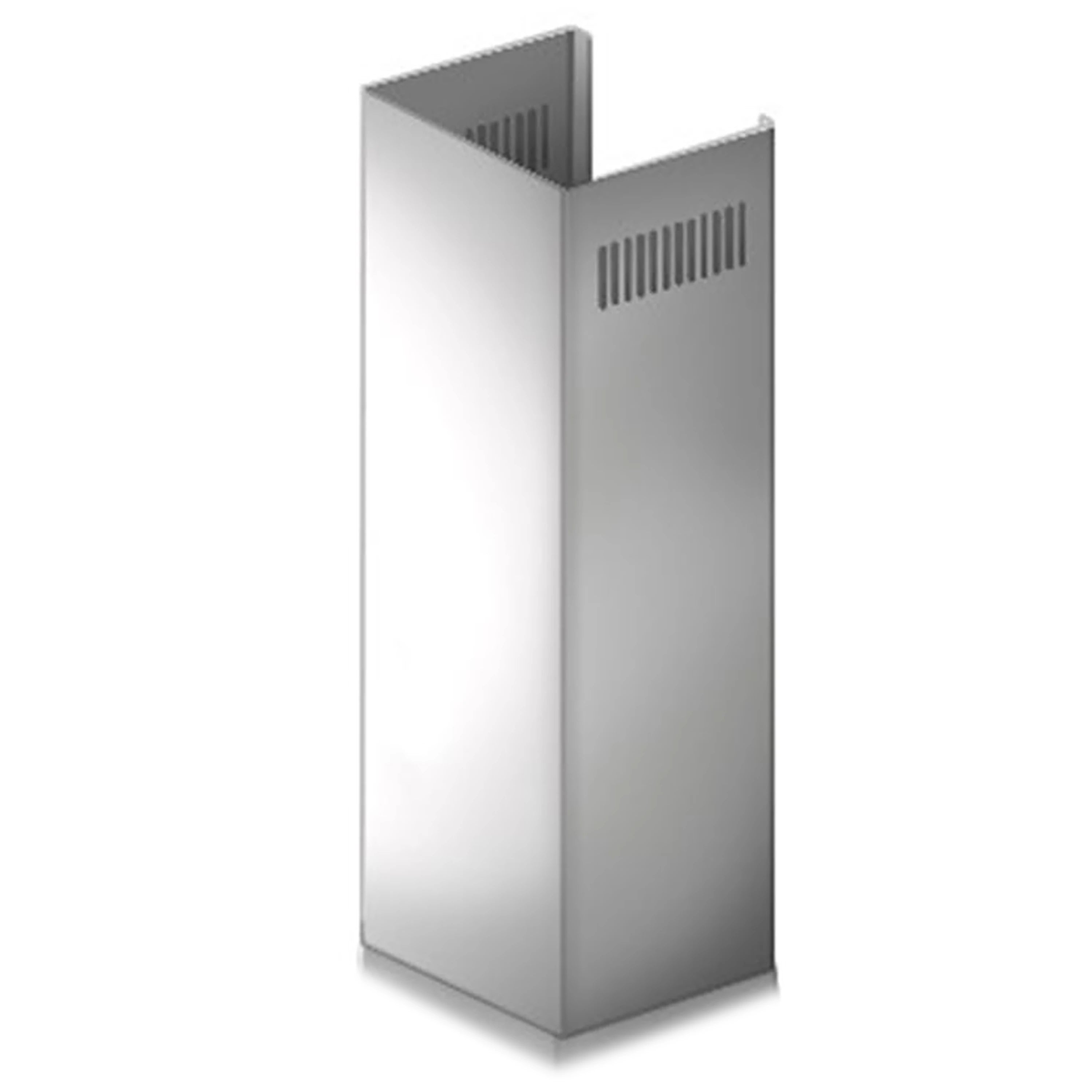 Stainless steel chimney extension duct sections with vent slots