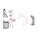 ZLINE 2-Piece 36-Inch Chimney Extension for 10 Ft. to 12 Ft. Ceiling (2PCEXT-ALP100WL)