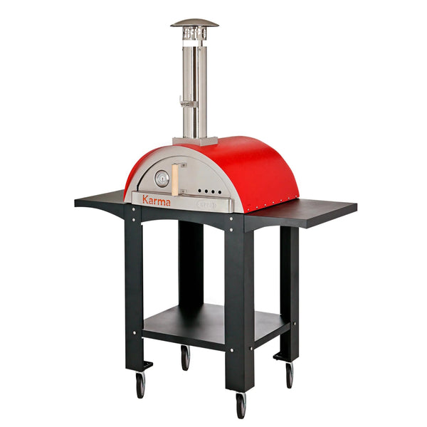 WPPO Karma 25-Inch Wood Fired Pizza Oven with Stand in Red (WKK-01S-WS-Red)