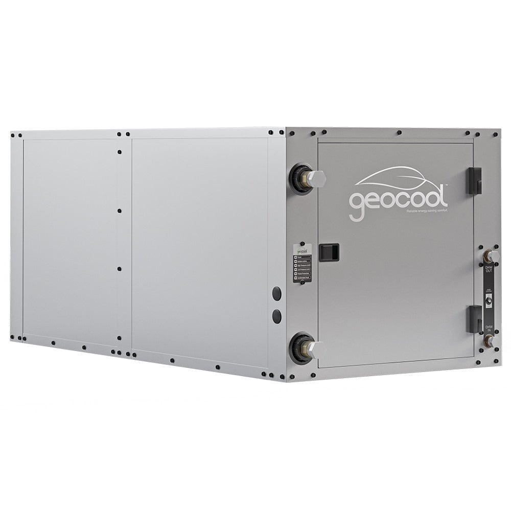Horizontal HVAC coil unit with side control panel and service ports
