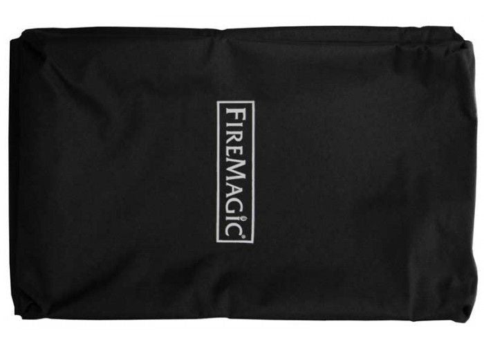 Vinyl countertop side burner grill cover, black, with vertical FireMagic logo