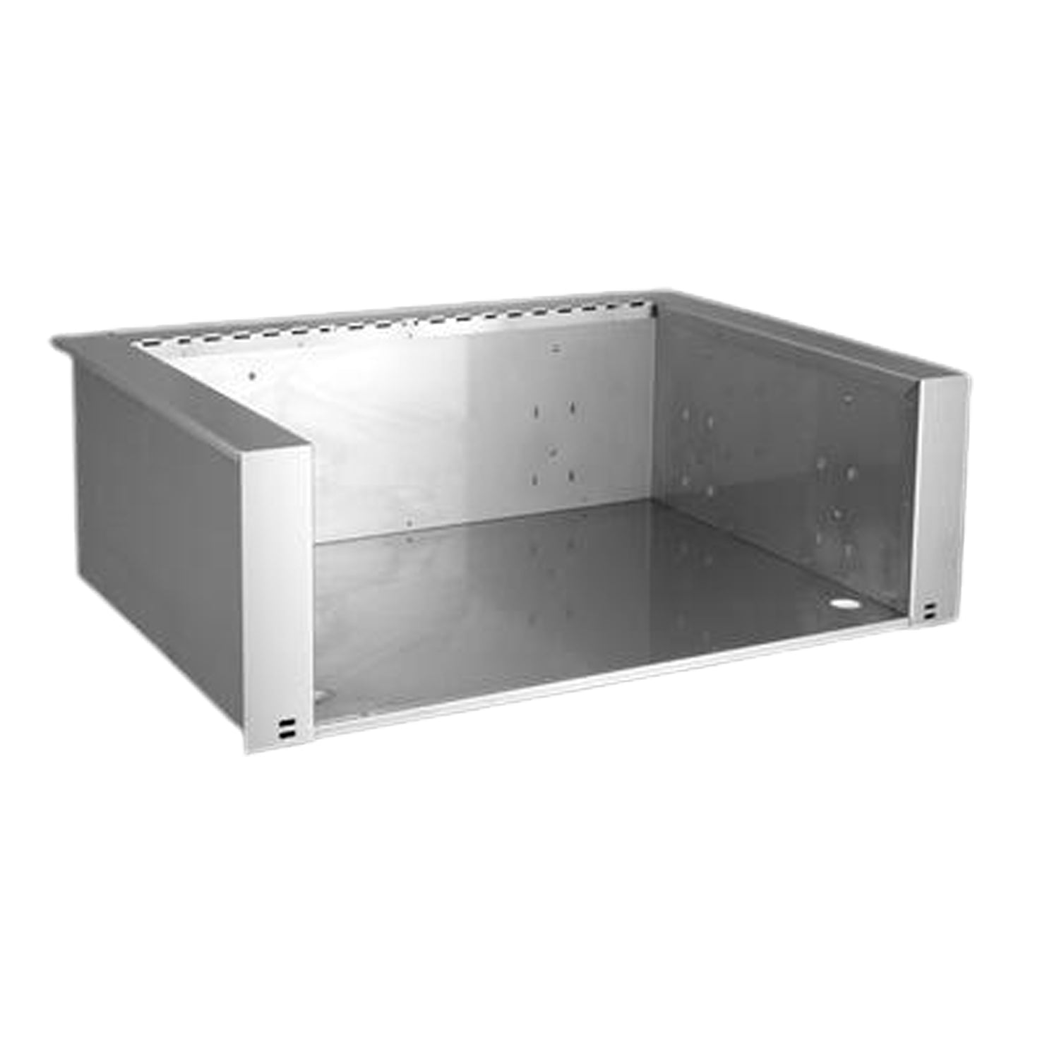 Stainless steel searing station insulating liner tray with vent holes