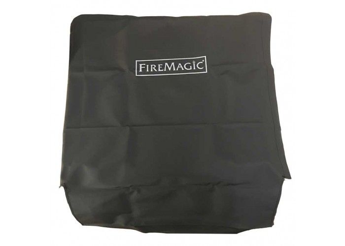 Dark vinyl grill cover with Fire Magic logo patch