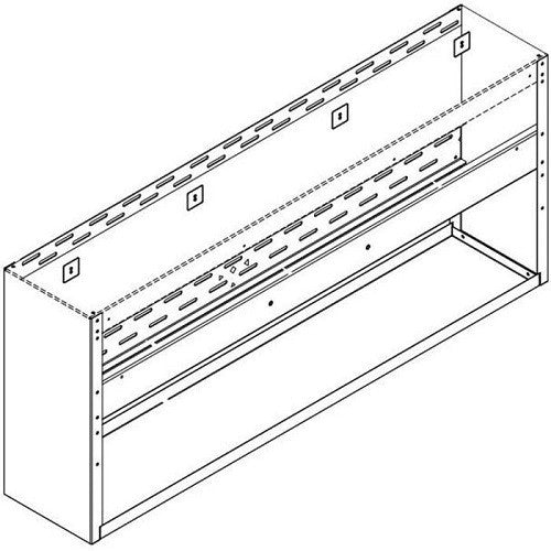 Fire Magic 36-inch vent hood spacer bracket with vent slots, metal frame
