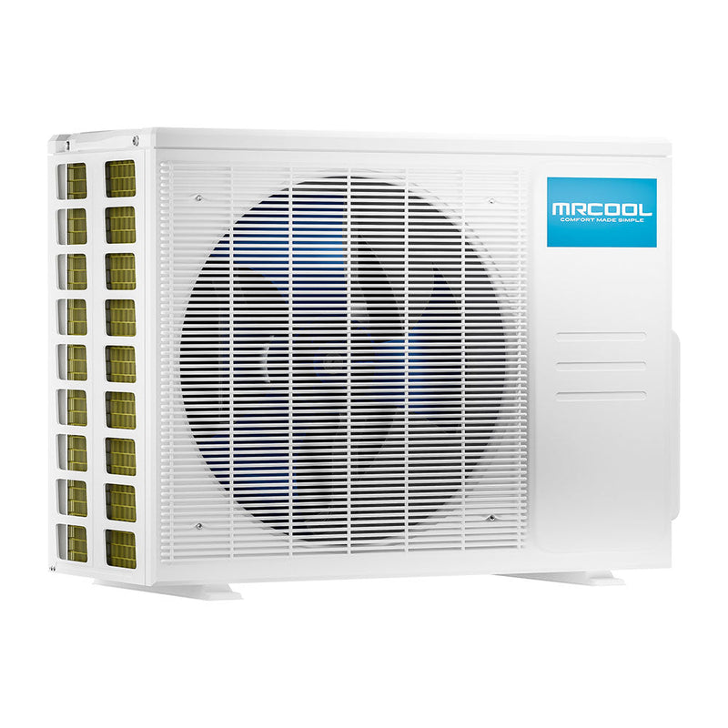 MRCOOL DIY 4th Gen Mini Split - 2-Zone 27,000 BTU Ductless Air Conditioner and Heat Pump with 18K + 12K Air Handlers, 66 ft. Line Sets, and Install Kit
