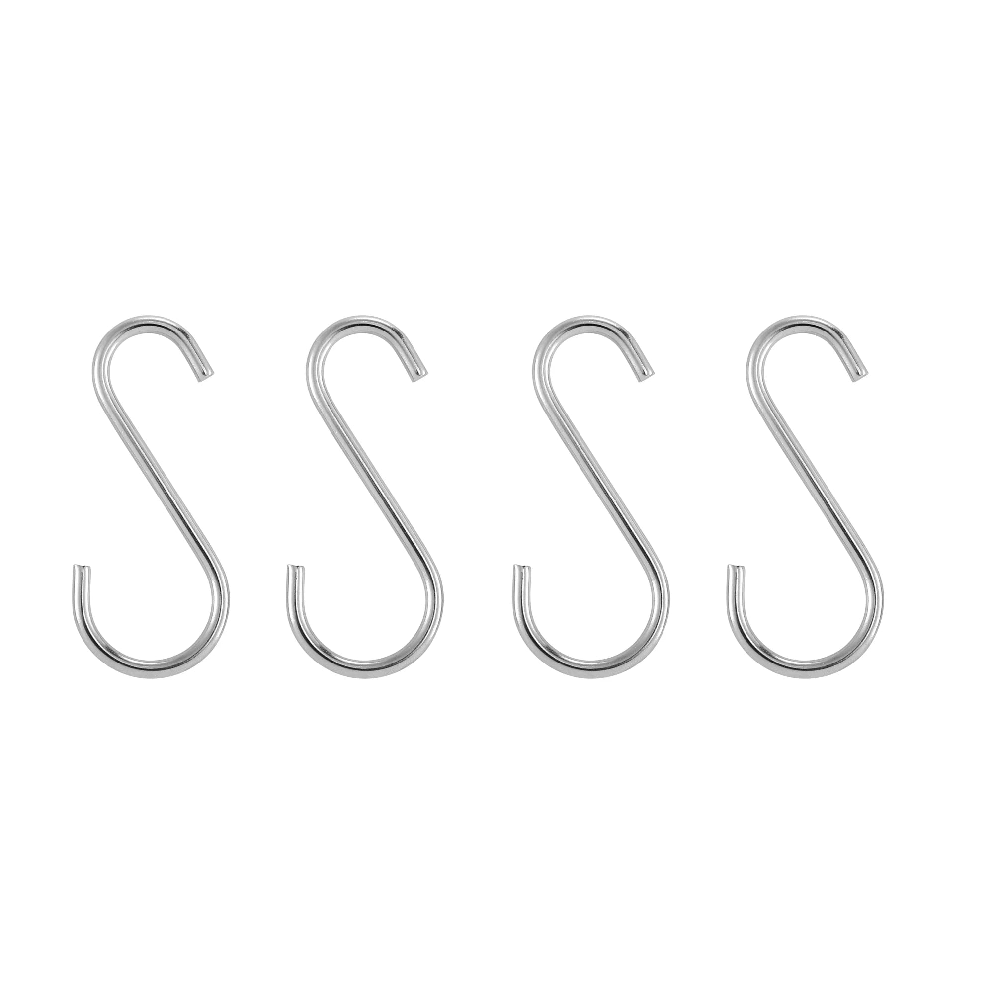 Pizza oven stainless steel S hooks, set of four curved hanging pieces