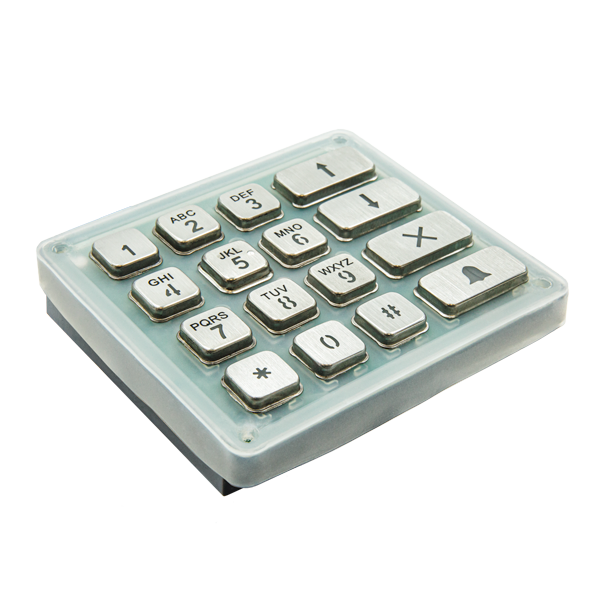 DoorBird keypad module with metal numeric buttons and call keys
