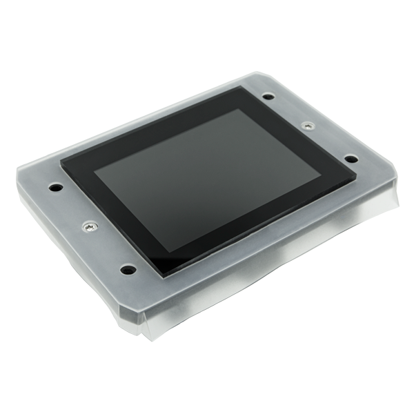 DoorBird 3.5-inch color display module with gray metal housing and front screen