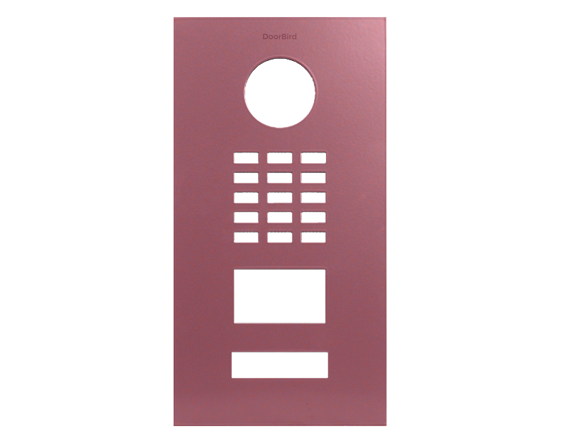 DoorBird D2101V front panel in antique pink with circular button hole and grille
