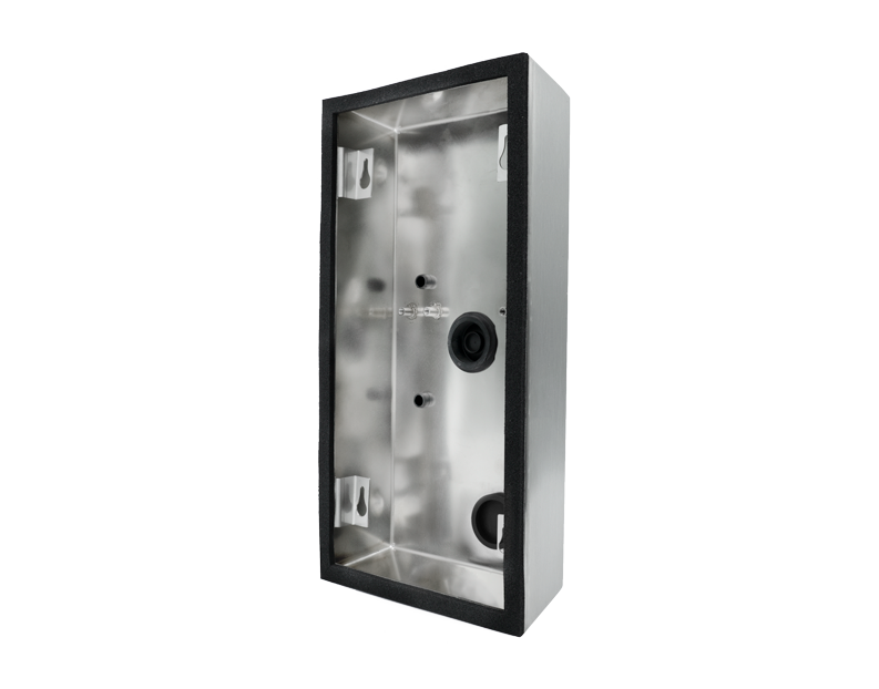 DoorBird D2101V stainless steel backbox housing with open frame and cable opening