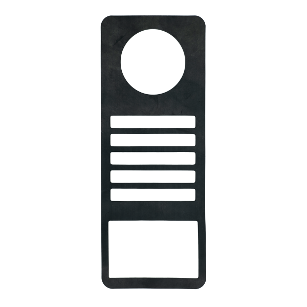 DoorBird D21X front rubber seal with circular cutout and horizontal ventilation slots