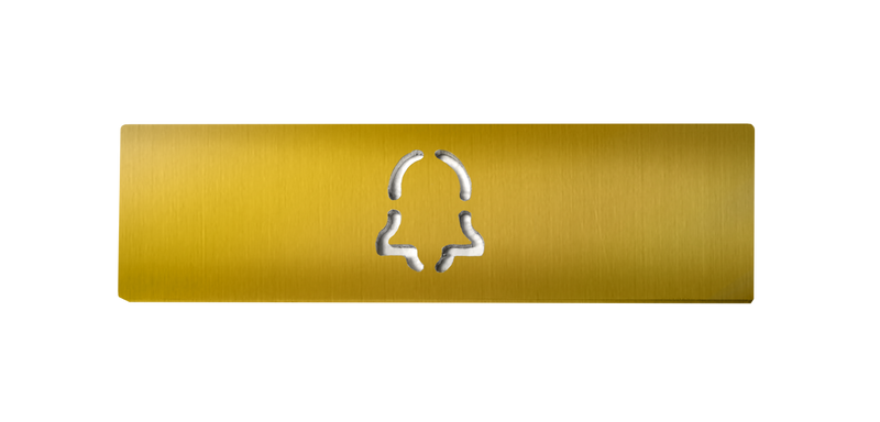 DoorBird Nameplate for One Call Button D21X  in Gold - Engraved