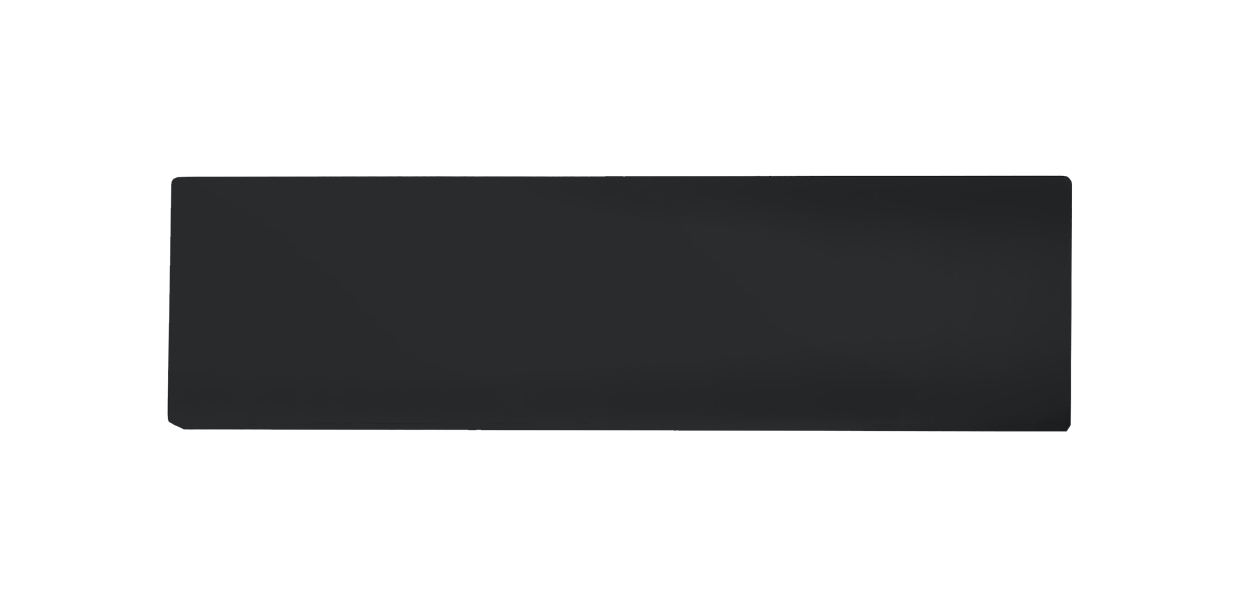 Anthracite grey rectangular doorbell nameplate, not engraved