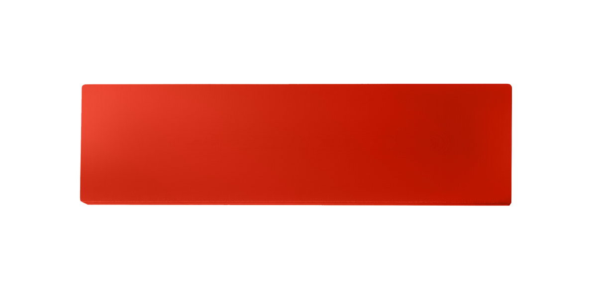 DoorBird nameplate for D21X call button, flame red, not engraved