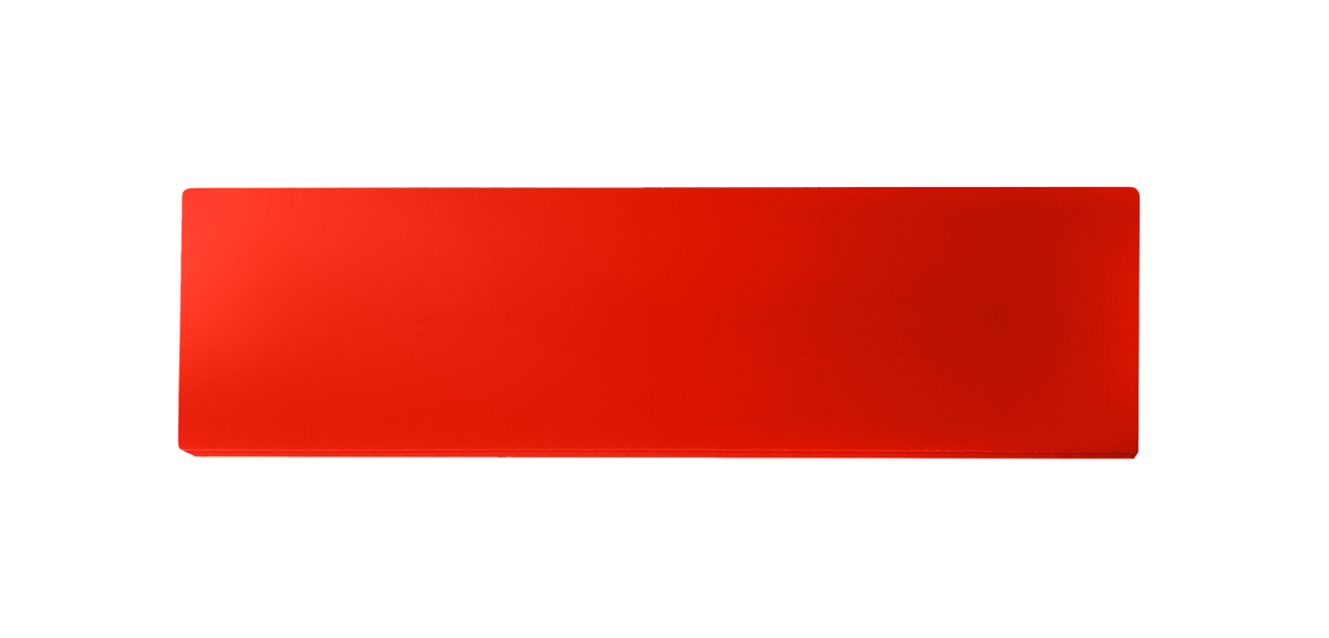 Pure red door nameplate insert for One Call button D21X, unengraved