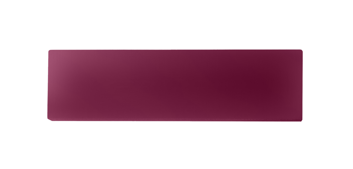 Claret violet unengraved nameplate for DoorBird call button, rectangular metal plate