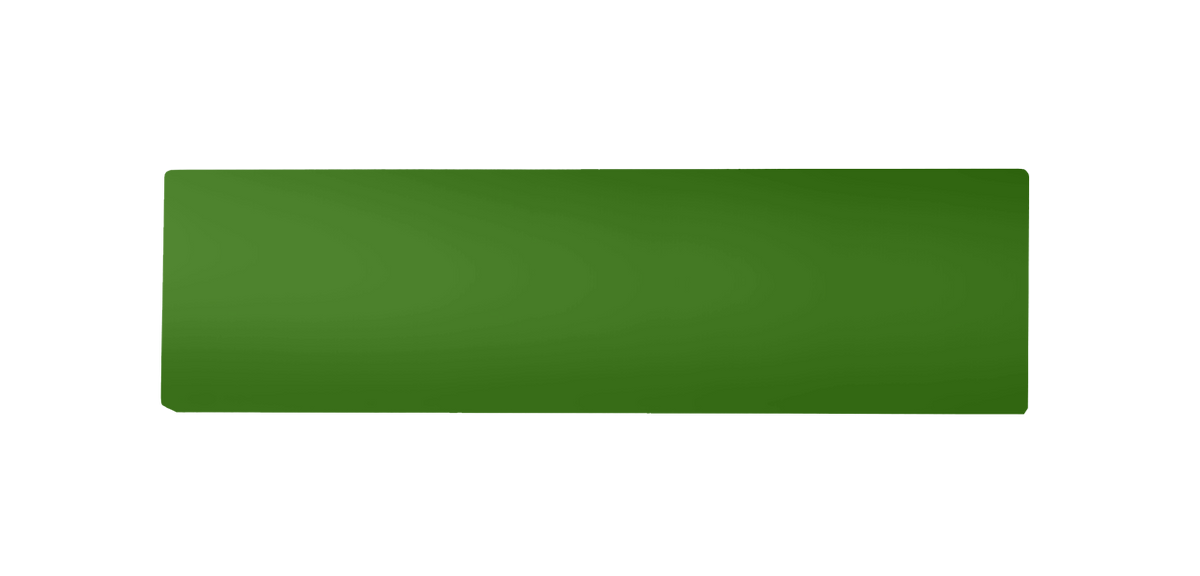 Green unengraved nameplate panel, rectangular shape
