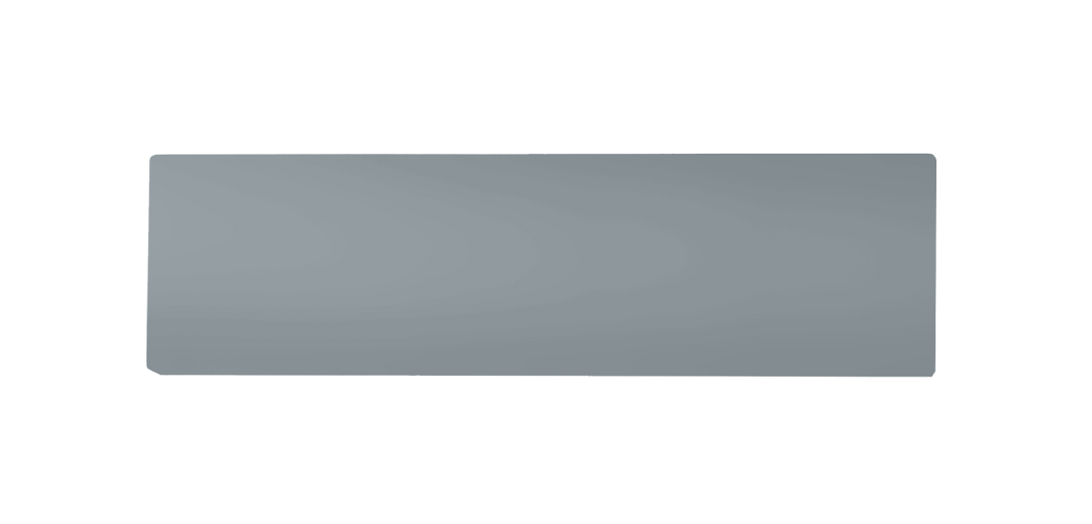 DoorBird unengraved nameplate for D21X, rectangular silver-grey metal plate